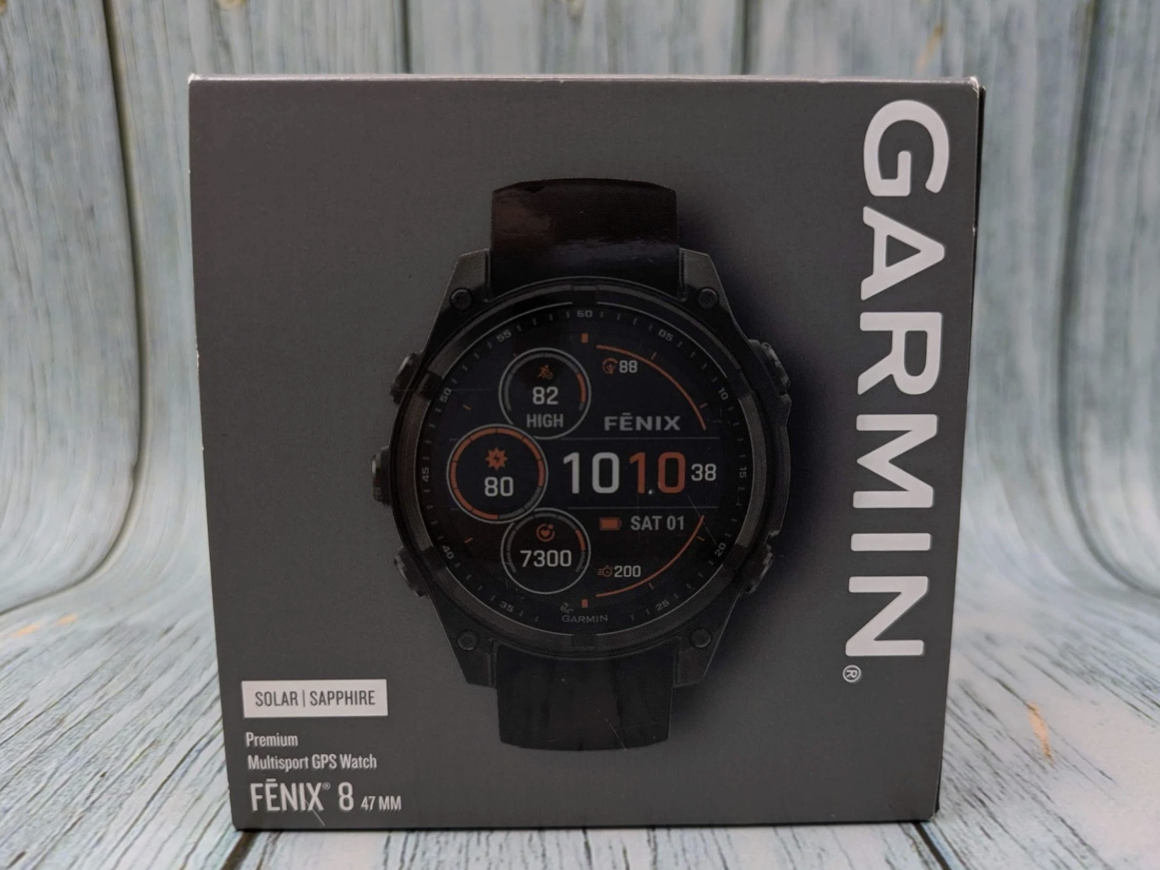 Garmin Fenix 8 Solar Sapphire Titanium 47mm (Carbon grey DLC with grey band) NEW