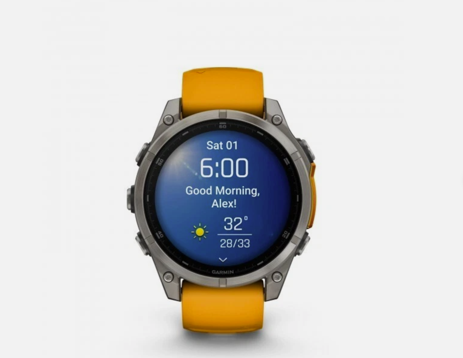 Garmin Fenix 8 47mm Sapphire Titanium with Orange Graphite Band 010-02904-10 - Image 3