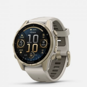 Garmin Fenix 8 Soft Gold 43mm Sapphire with Gray and Sandstone Band 010-02903-10