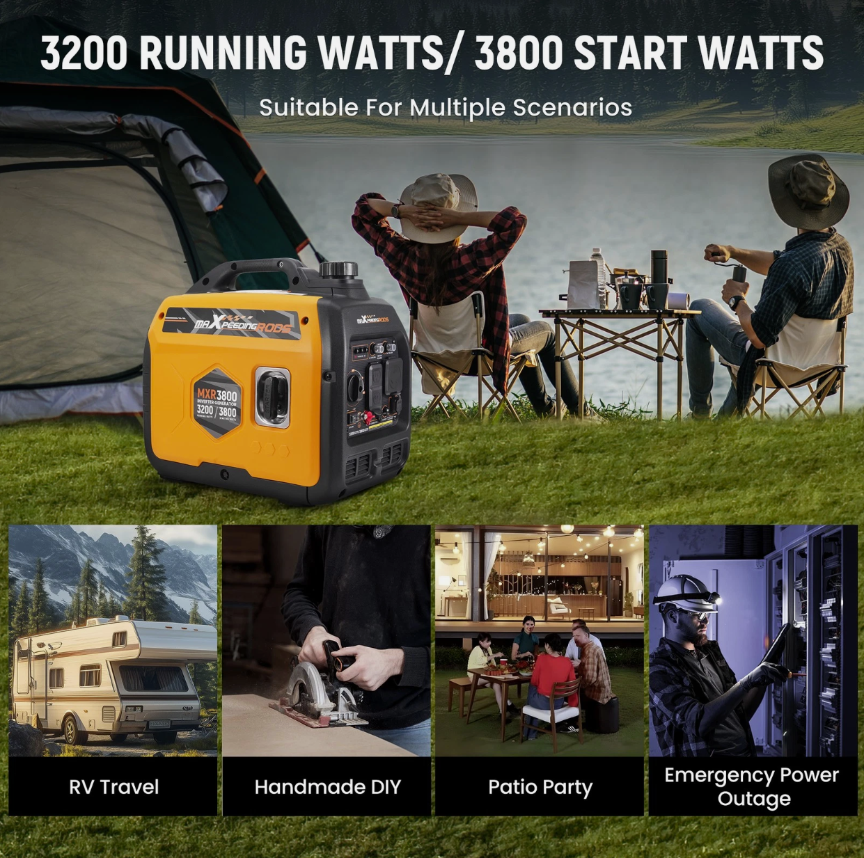 Generator Inverter Super Quiet maXpeedingrods MXR3800 - Image 5