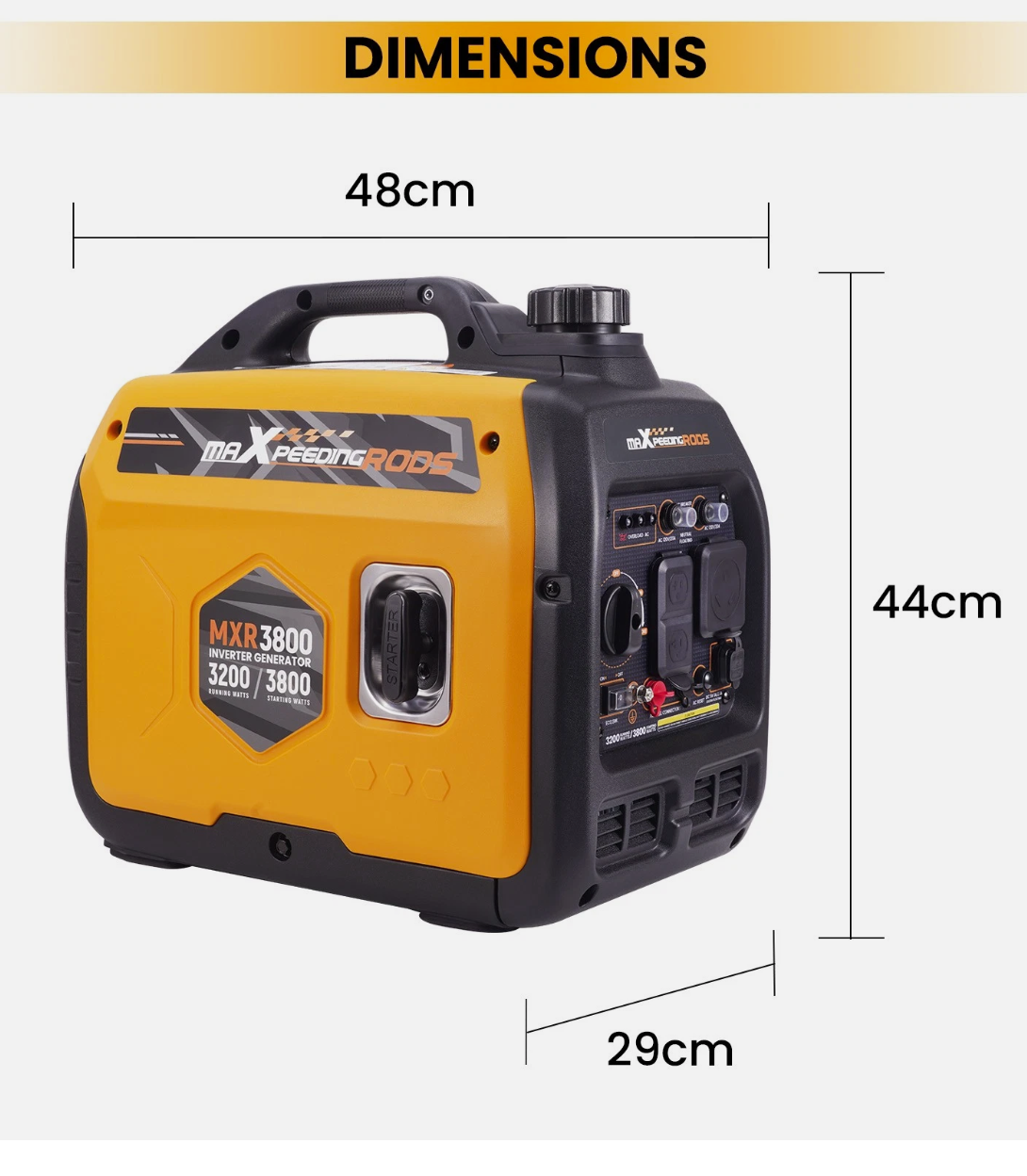 Generator Inverter Super Quiet maXpeedingrods MXR3800 - Image 9