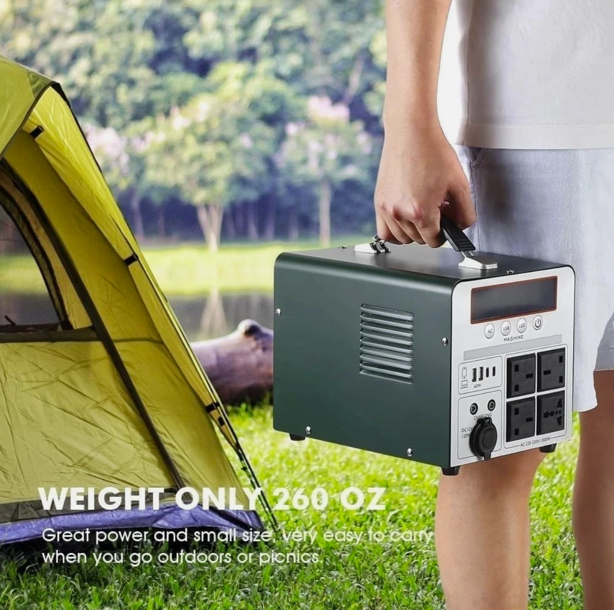 Mashine Power Station 1000W/666Wh, Portable Rechargeable Generator Inverter - Image 2