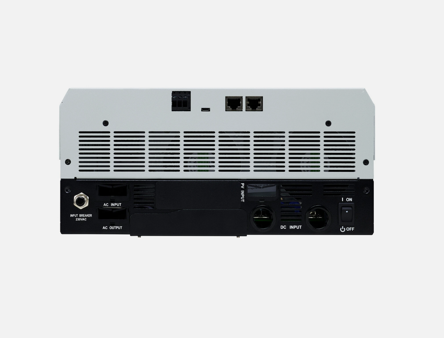 6000W 48V Iconica Hybrid Inverter with 120A solar MPPT and 120A mains charger - Image 3
