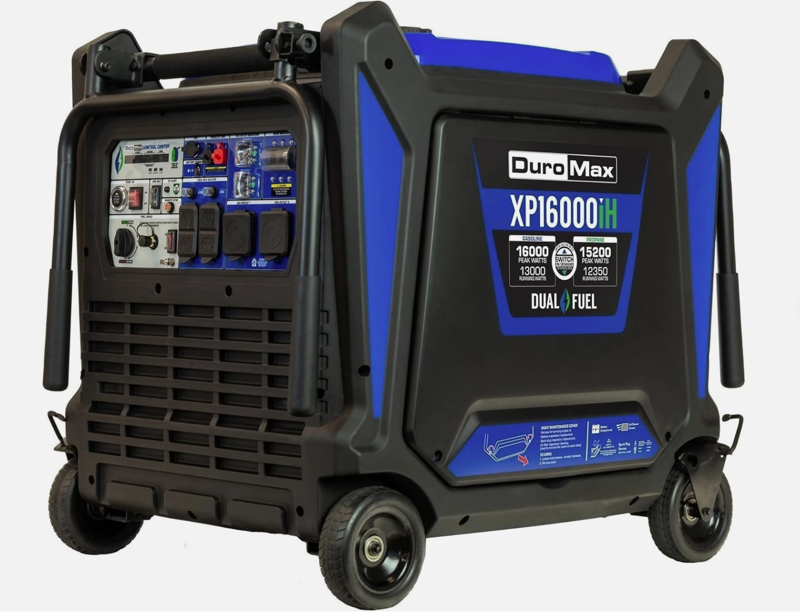 DuroMax XP16000iH 16,000-Watt Dual Fuel Portable Digital Inverter Generator - Gas & Prop