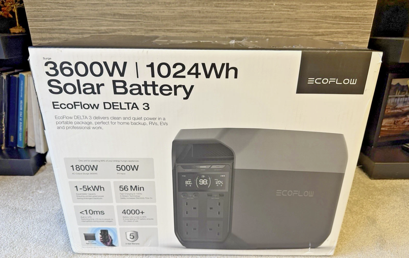 ECOFLOW New DELTA 3 Portable Power Station 1024Wh LiFePO4 Solar Battery