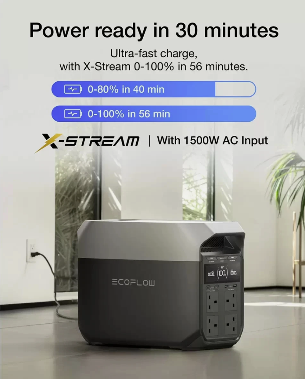 ECOFLOW New DELTA 3 Portable Power Station 1024Wh LiFePO4 Solar Battery - Image 6