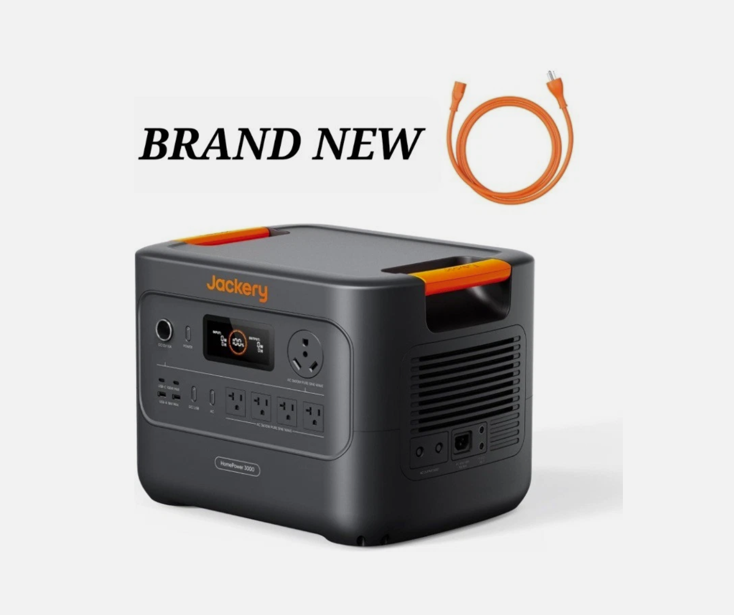 Jackery Home Power 3000 Portable Power Station, 3600W Output