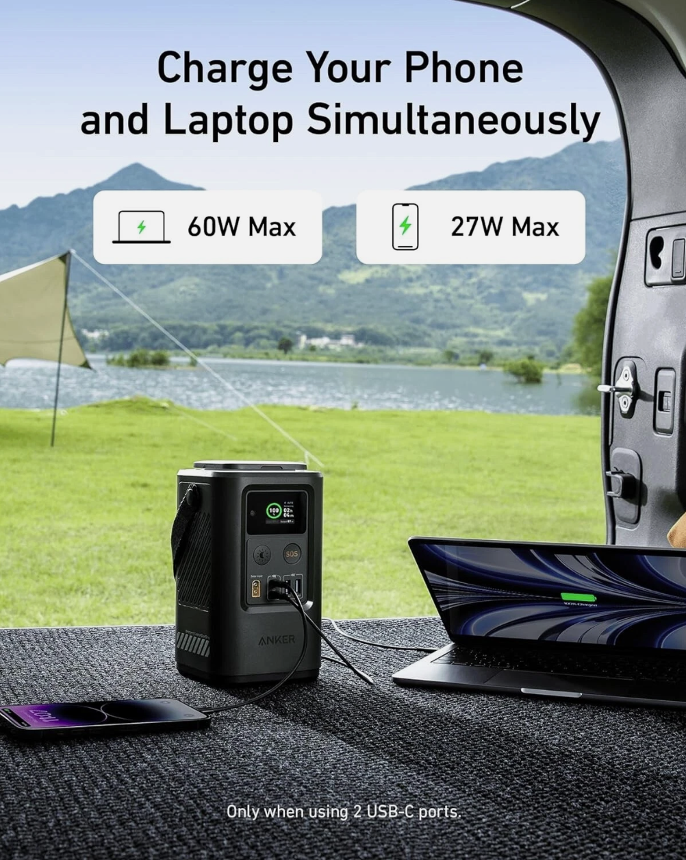 Anker Power Bank Power Station 60,000mAh,Portable Outdoor Generator 87W - Image 4